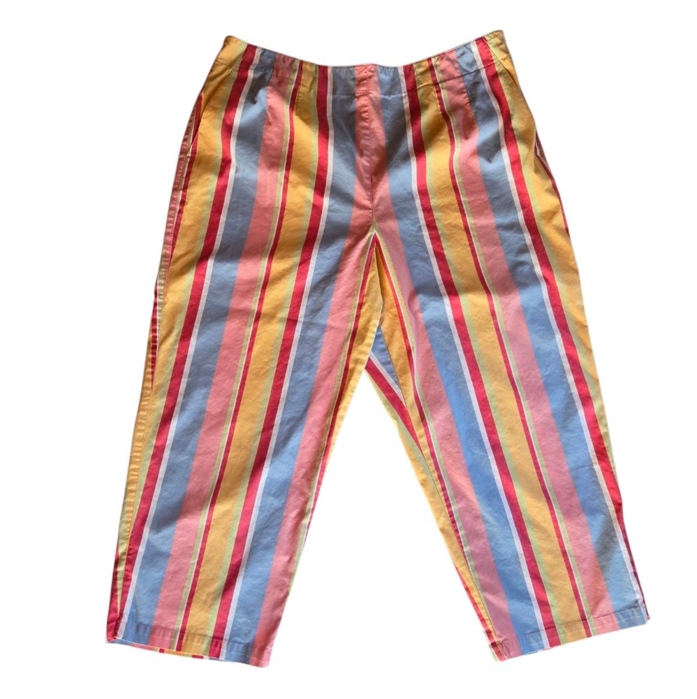 Size 14 Talbot Vertical Stripe Capri Pants